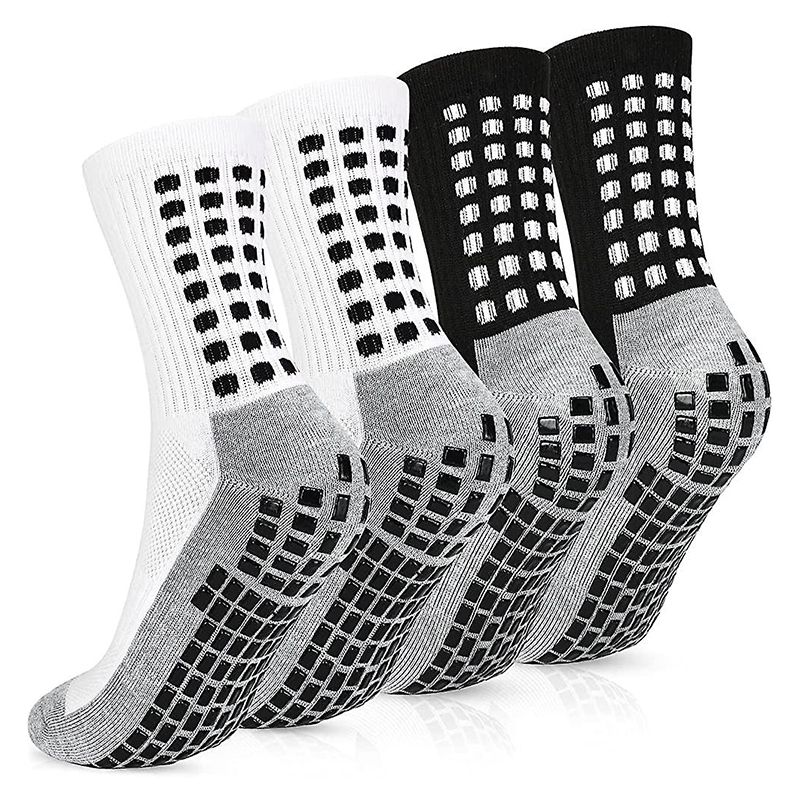 Calzini da calcio con fondo antiscivolo in jacquard brillante