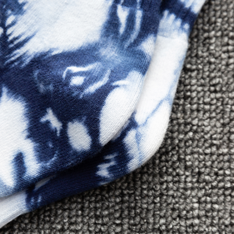 Calzini sportivi a metà polpaccio in cotone tie-dye