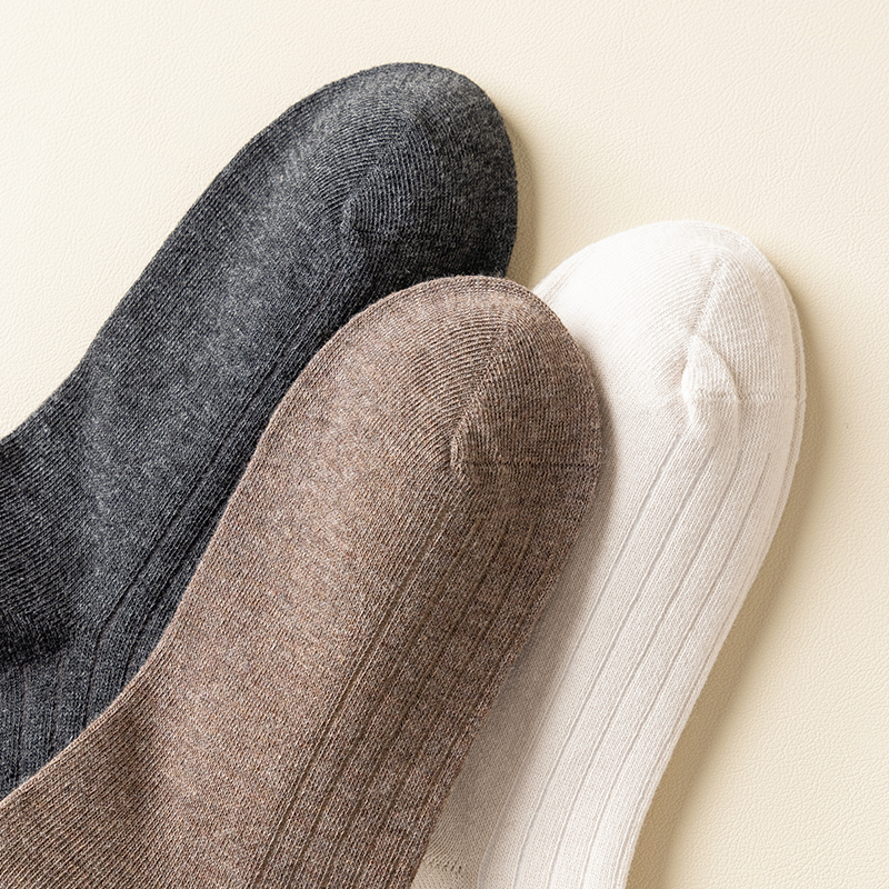 Calzini alti fino al ginocchio da donna neri sexy in cotone ad ago singolo