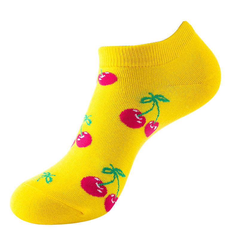 Graziosi calzini da barca da donna in cotone jacquard