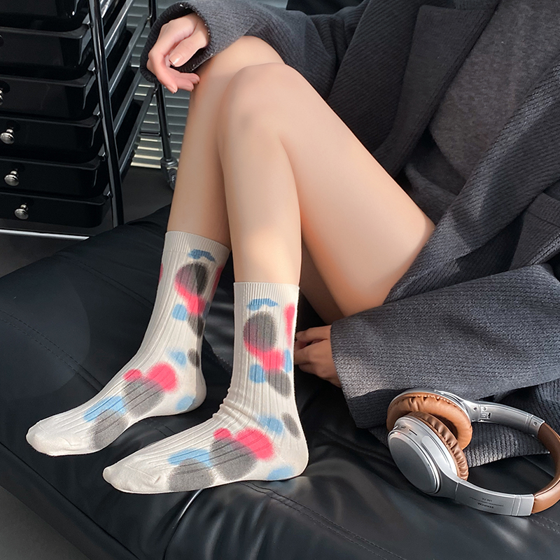 Calzini a pois tie-dye