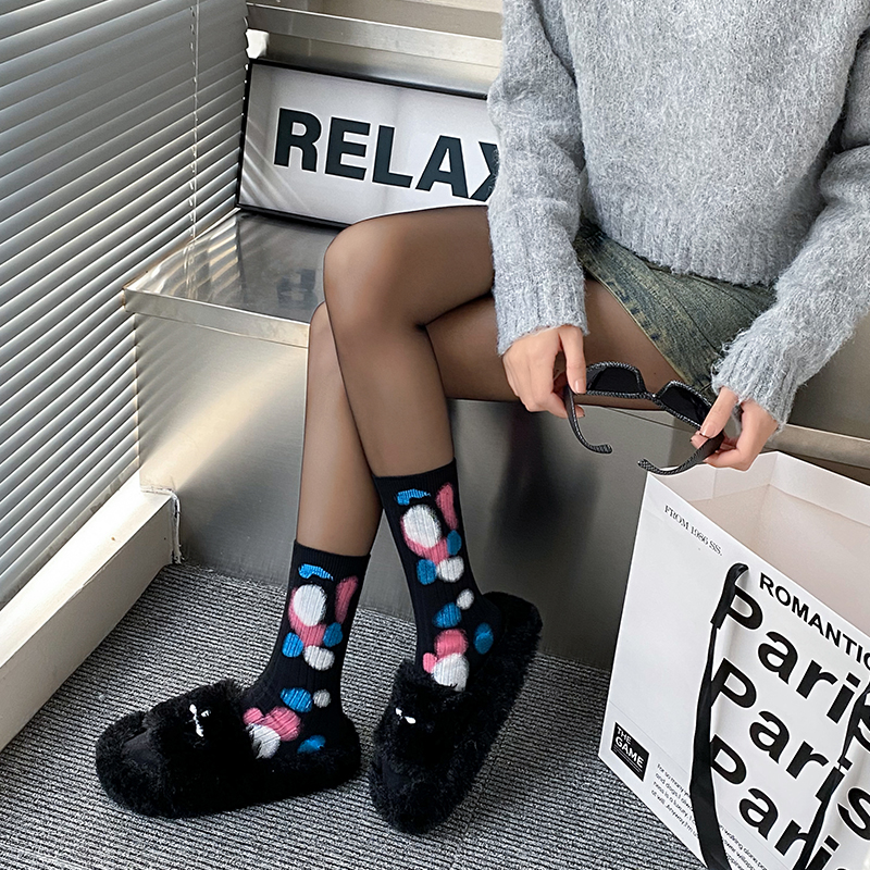 Calzini a pois tie-dye