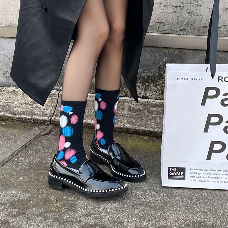 Calzini a pois tie-dye