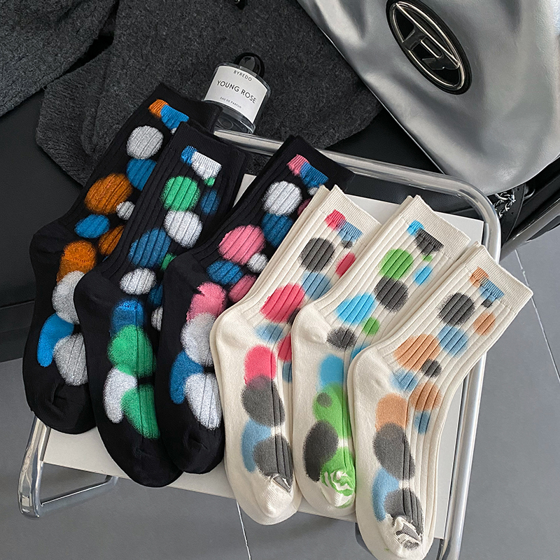 Calzini a pois tie-dye