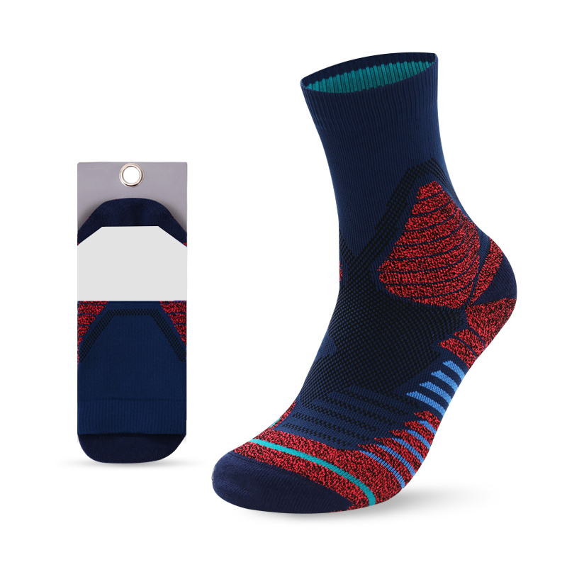 Calzini da basket in spugna jacquard dai colori vivaci