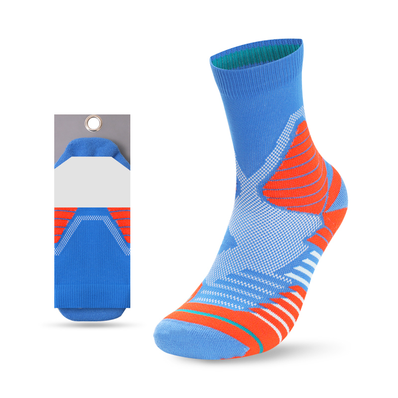 Calzini da basket in spugna jacquard dai colori vivaci