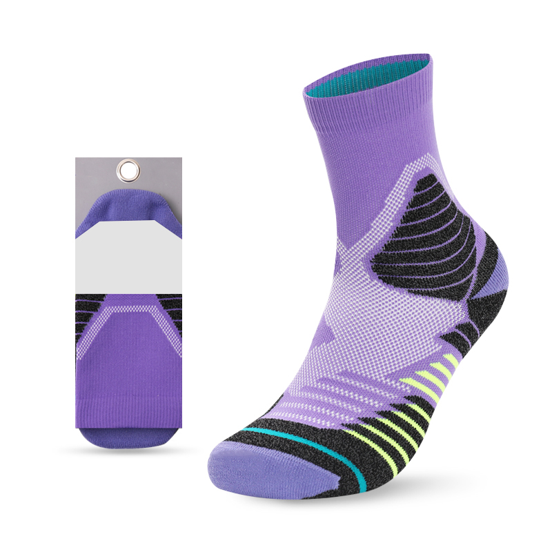 Calzini da basket in spugna jacquard dai colori vivaci